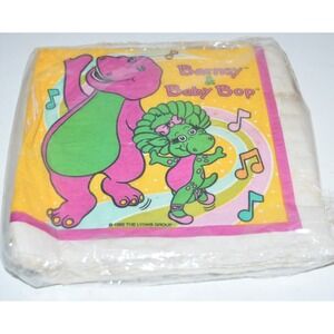 Vtg Barney dinosaur 10 ct  Napkins 1992 Y2K